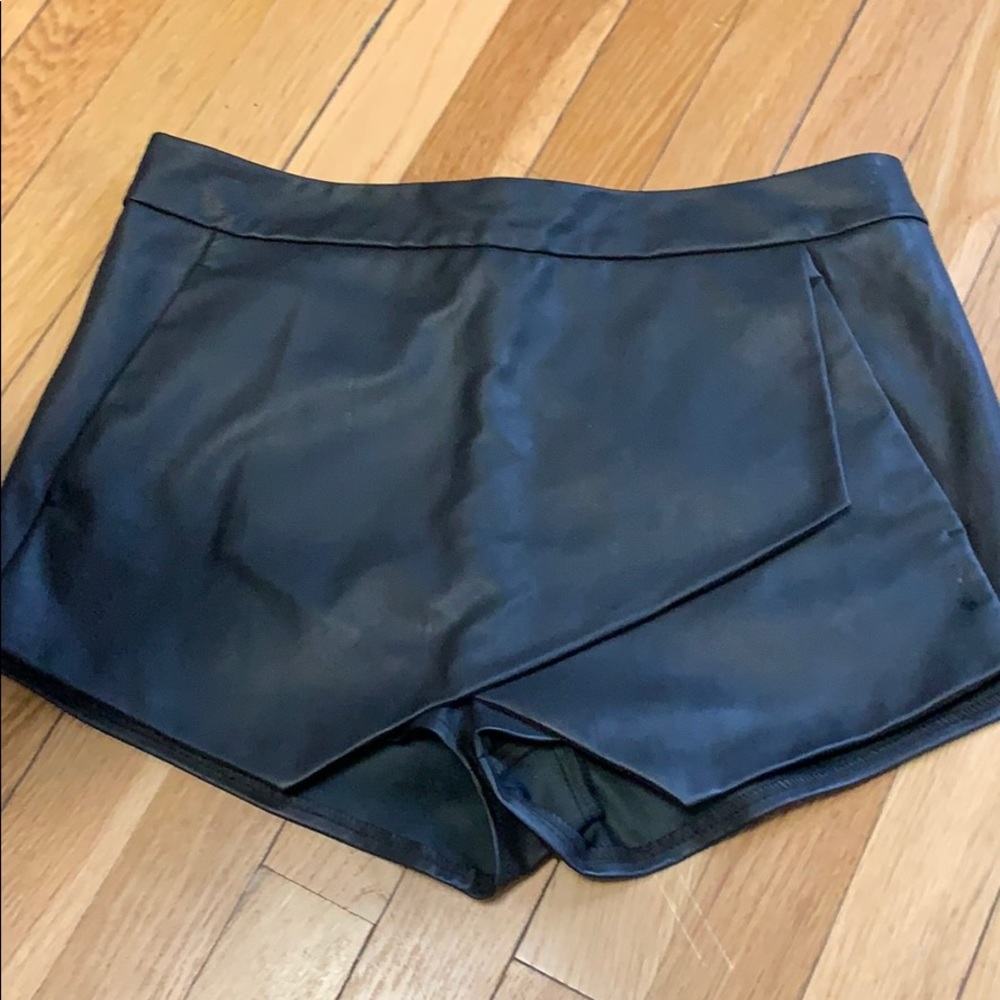Black Leather Shorts